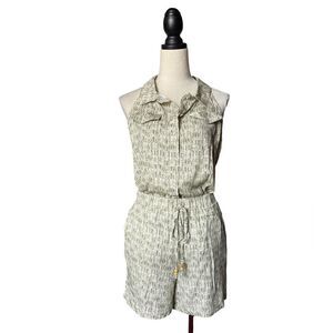 Rose + Olive (New) Two Piece Suit (Shorts & Collared Top) (Size: Medium)